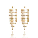 Gold Chandelier Diamond Statement Earrings - Georgina Jewelry