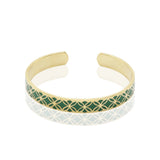Signature Gold  Green Emerald  Resin Bracelet - Georgina Jewelry