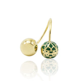 Signature Green Emerald  Sphere Resin Ring - Georgina Jewelry