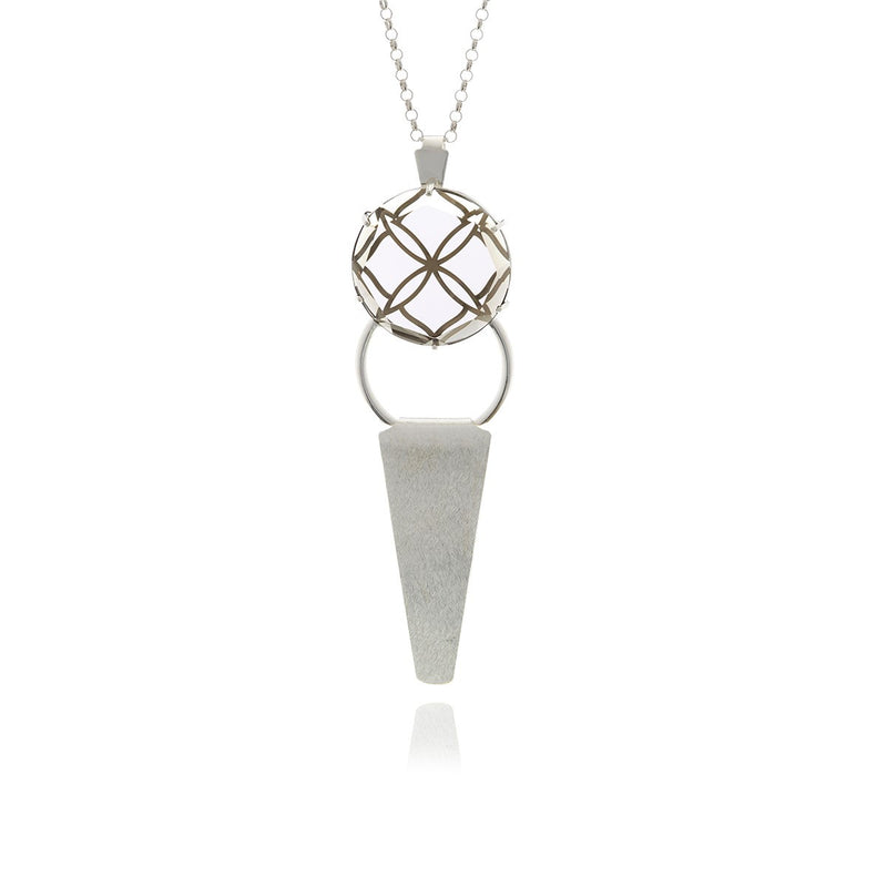 Releve Runway Round Crystal Triangle Pendant - Georgina Jewelry