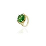 Signature Flower Emerald Crystal Ring - Georgina Jewelry