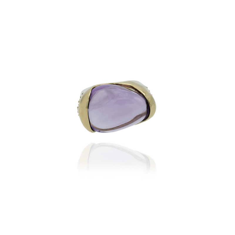 Luxe Cabochon Amethyst Ring
