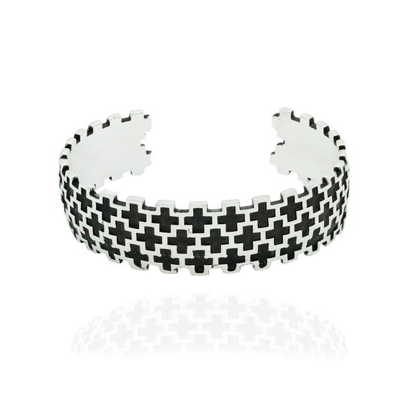 Black Pave Cross Bracelet - Georgina Jewelry
