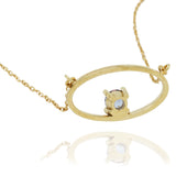 Luxe Amethyst Oval Necklace Pendant - Georgina Jewelry