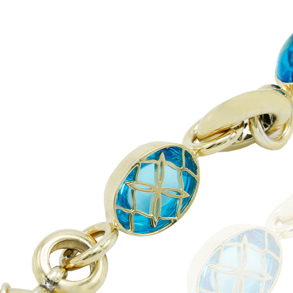 Luxe Dream Blue Topaz Cabochon Bracelet
