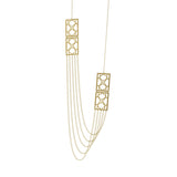 Signature Rectangle Long Chain Necklace - Georgina Jewelry