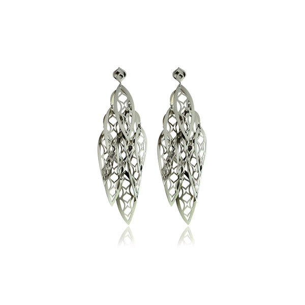 Nine Leaf Chandelier Line Earring - Georgina Jewelry