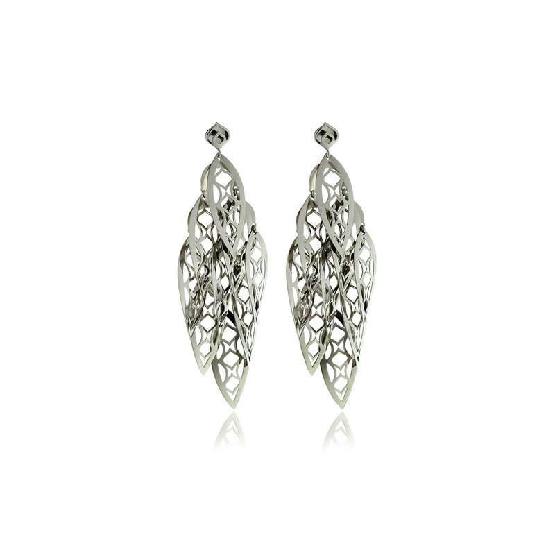 Nine Leaf Chandelier Line Earring - Georgina Jewelry