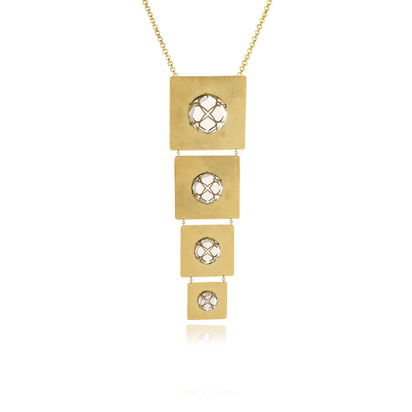Releve Signature Gold Square Necklace - Georgina Jewelry