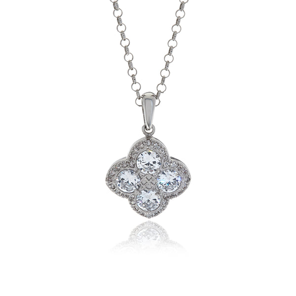 Chandler Diamond Flower Pendant - Georgina Jewelry