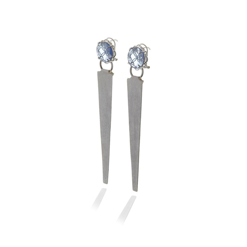 Runway Crystal Triangle Earrings - Georgina Jewelry