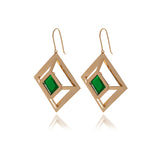 Square Crystal Earrings - Georgina Jewelry