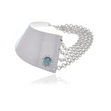 Silver Runway Button Chain Necklace - Georgina Jewelry