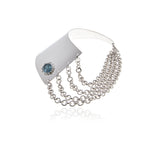Silver Runway Button Chain Necklace - Georgina Jewelry