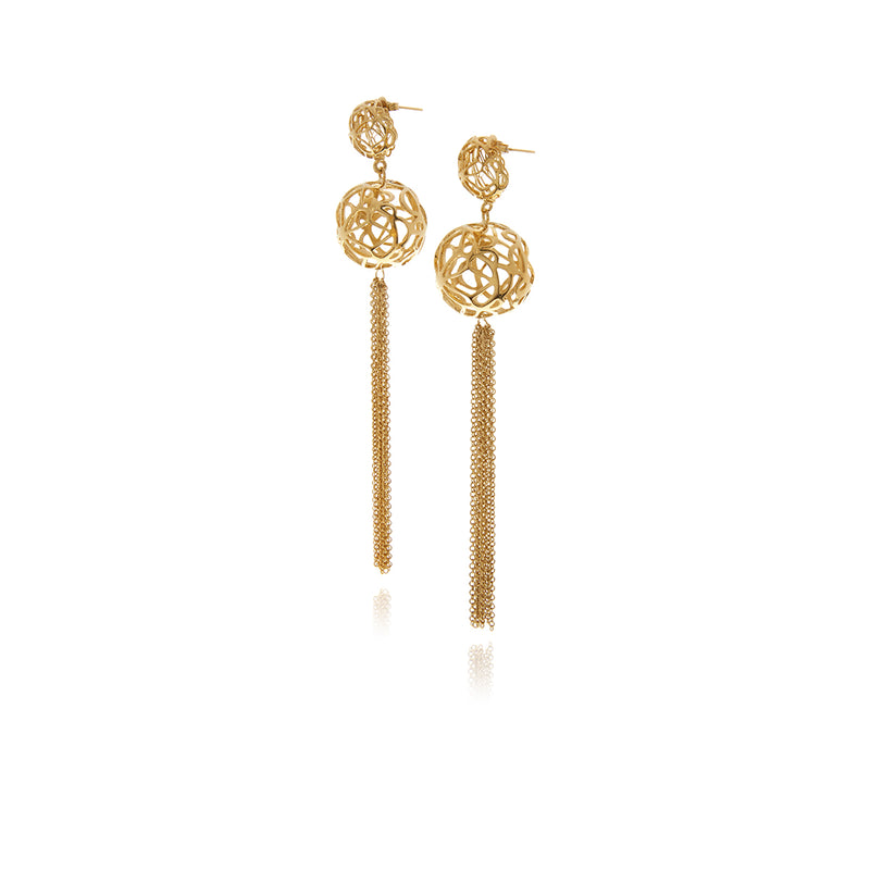 Signature Sphere Gold Earrings - Georgina Jewelry