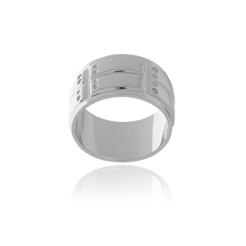 Signature Rhodium Ring for MEN - Georgina Jewelry