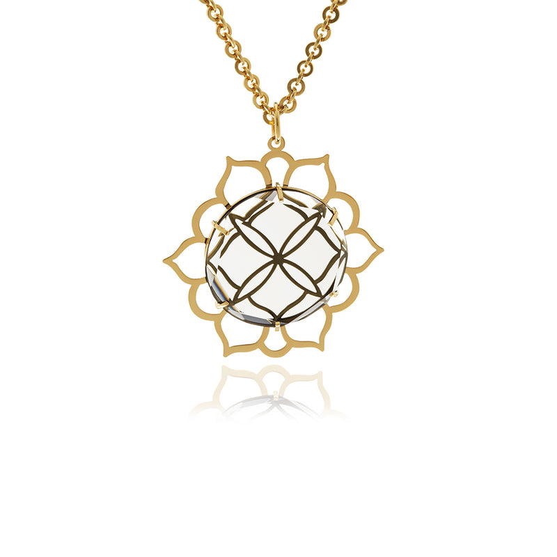 Signature Gold Crystal Pendant - Georgina Jewelry