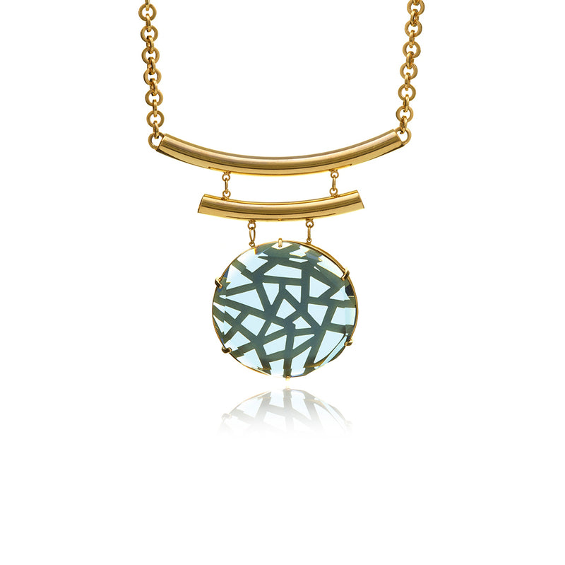 Signature  Crystal Medallion Necklace - Georgina Jewelry