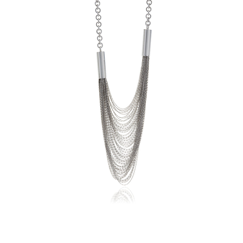 Releve Silver Long Chain Necklace - Georgina Jewelry