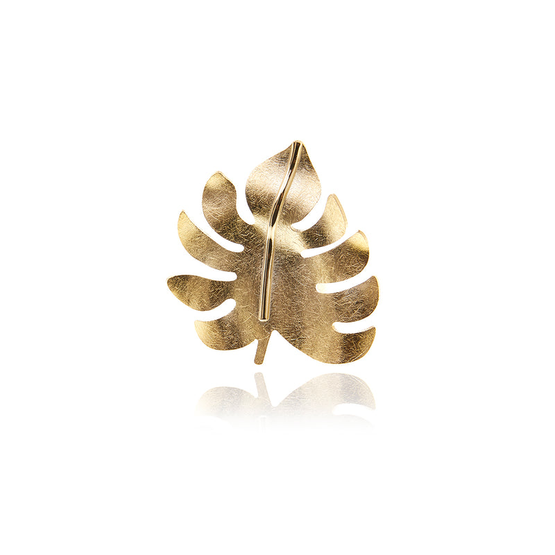 Gold Bold Leaf Ring - Georgina Jewelry