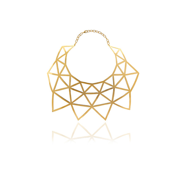 Runway Gold Triangle Necklace - Georgina Jewelry