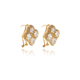 Chandler Diamond Flower Earrings - Georgina Jewelry