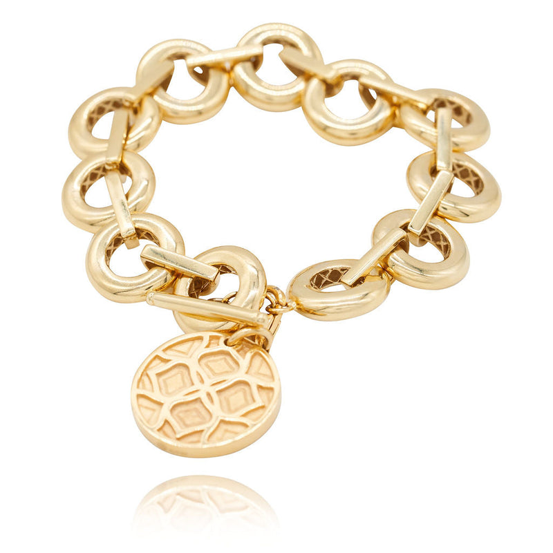 Gold Signature Flower Personalize Zodiac Charm - Georgina Jewelry