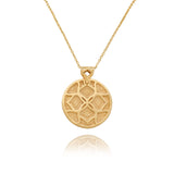 Gold Signature Flower Personalize Zodiac Necklace