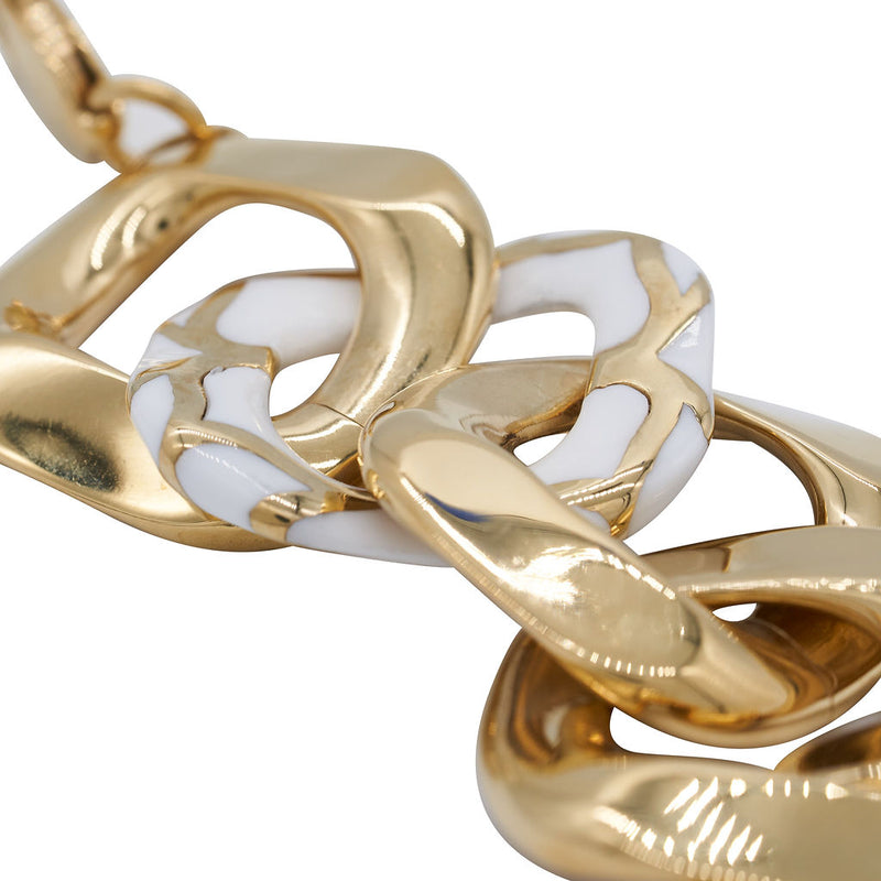 Gold Signature Resin Chain Bracelet - Georgina Jewelry