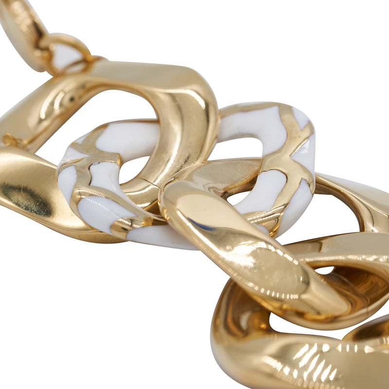 Gold Signature Resin Chain Necklace - Georgina Jewelry