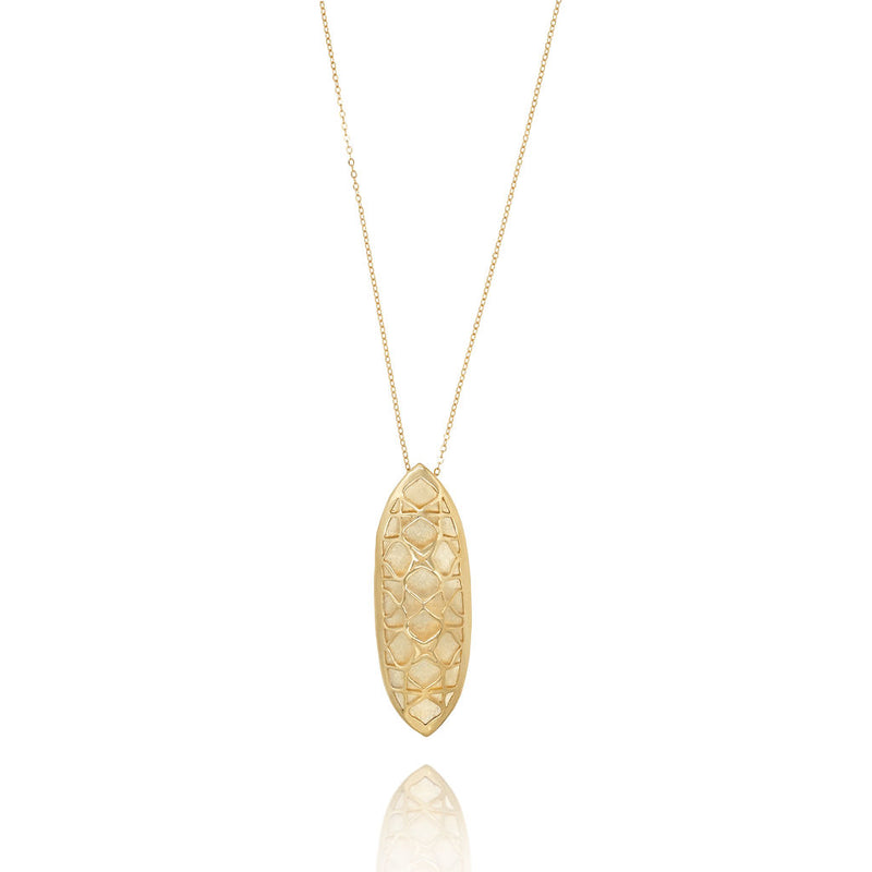 Runway Gold Seed Necklace - Georgina Jewelry