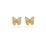 Mini Butterfly Diamond  Earrings - Georgina Jewelry