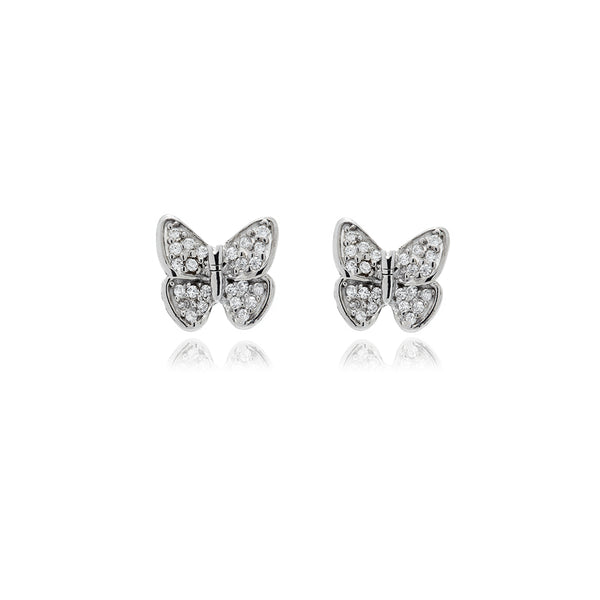 Mini Butterfly Diamond  Earrings - Georgina Jewelry