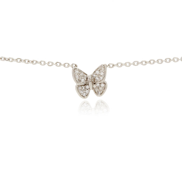 Mini Butterfly Diamond  Necklace - Georgina Jewelry