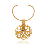 Runway Gold Flower 3D Necklace - Georgina Jewelry
