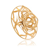 Gold Flower 3D Ring - Georgina Jewelry