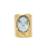 Gold Aquamarine Crystal Ring - Georgina Jewelry