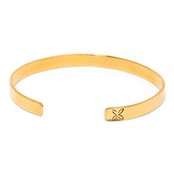 Signature Gold Open Band Bracelet - Georgina Jewelry