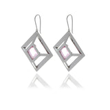 Square Crystal Earrings - Georgina Jewelry
