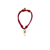 Signature Gold Lock Elastic Bracelet - Georgina Jewelry