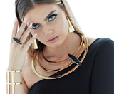 Gold Omega Runway Bracelet - Georgina Jewelry