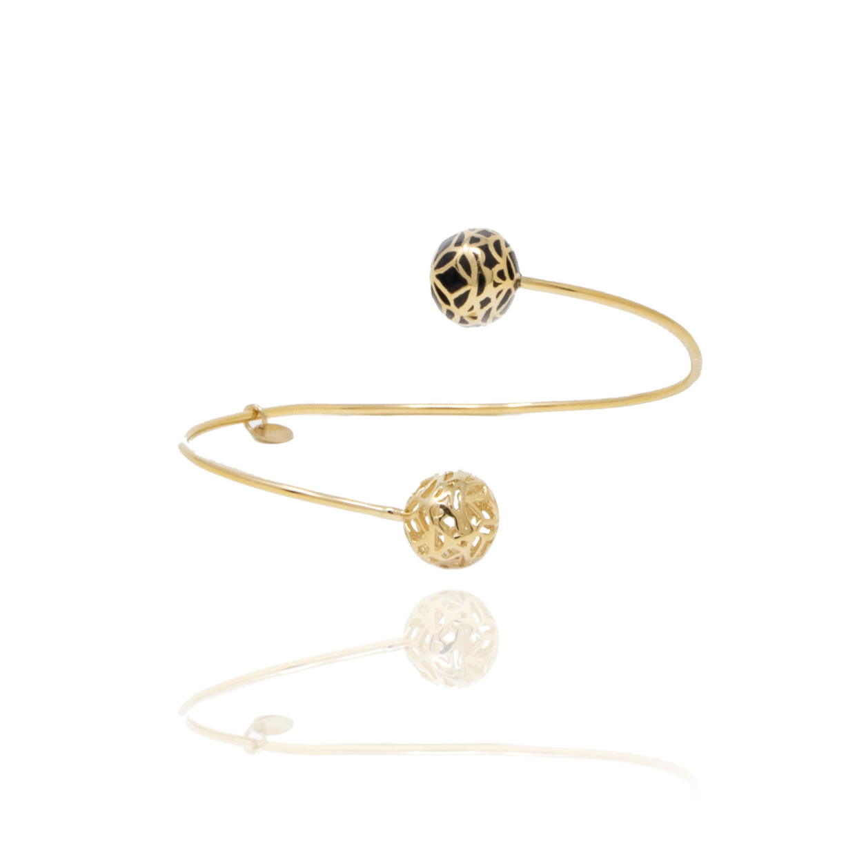 Gold Signature Sphere Resin Bracelet | Georgina Jewelry