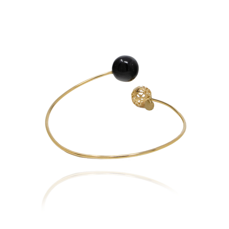 Gold Signature Sphere Resin Bracelet
