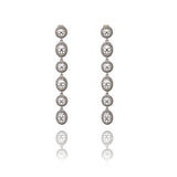Two Tone Signature Long  Earrings - Georgina Jewelry