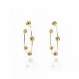 Gold Signature Sphere Hoops