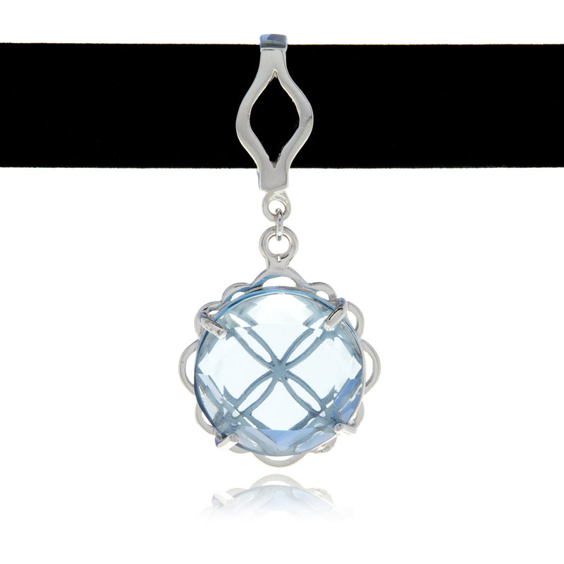 Signature Crystal Flower Charm with Choker - Georgina Jewelry