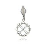 Signature Silver Crystal Flower Charm with Choker - Georgina Jewelry