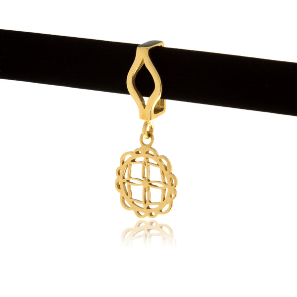 Signature Gold Flower Charm with Choker - Georgina Jewelry