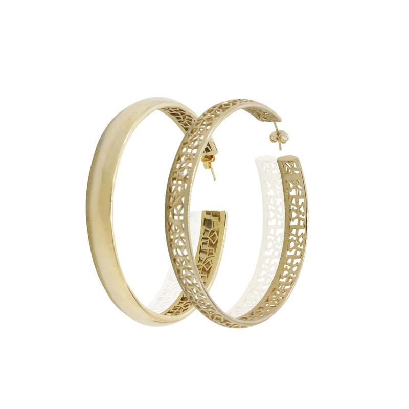 Signature Gold Hoops - Georgina Jewelry