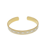 Signature Gold  Mother Pearl Resin Bracelet - Georgina Jewelry